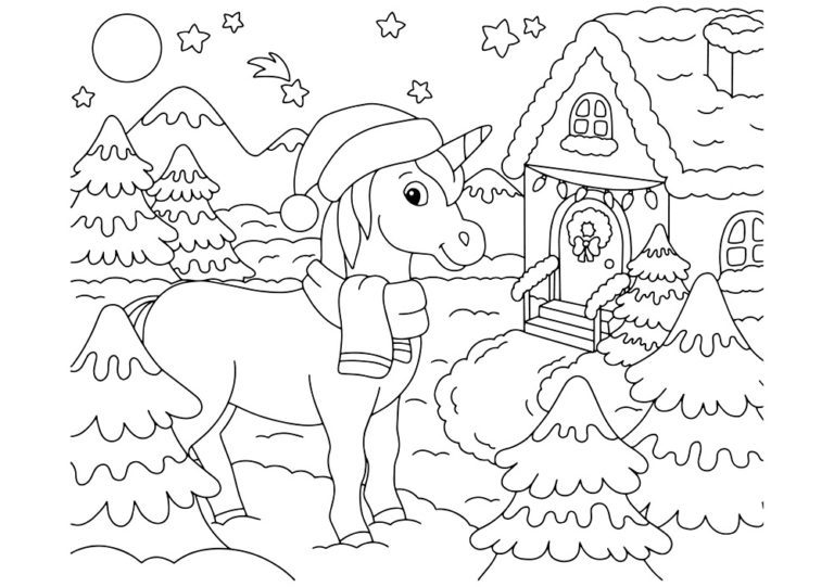 Snowman Winter Coloring Pages & coloring book.