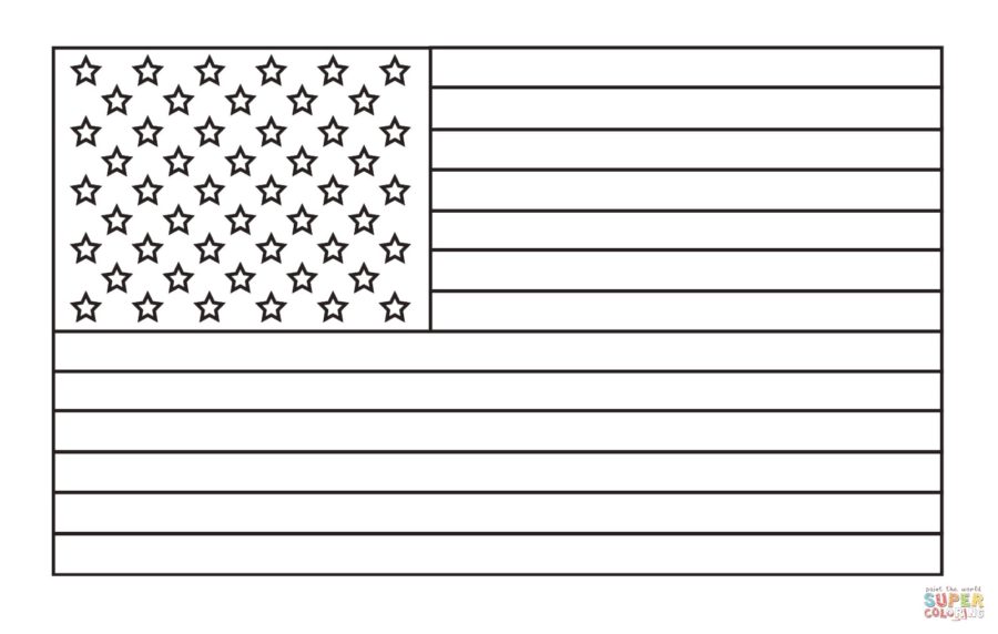 Coloring Page American Flag