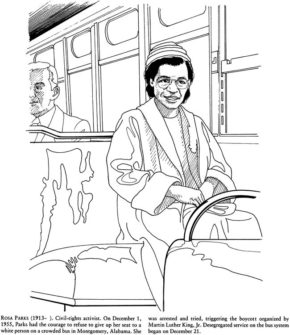 Coloring Page Rosa Parks & coloring book. 6000+ coloring pages.