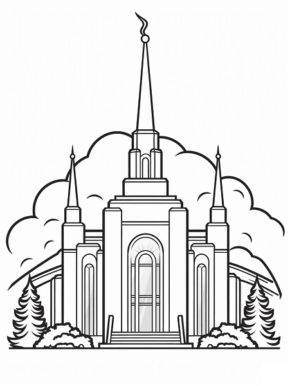 Coloring Page Temple & coloring book. 6000+ coloring pages.