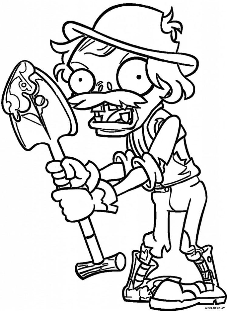 Coloring Pages of Zombie Plant vs Zombie 2 & book for kids.
