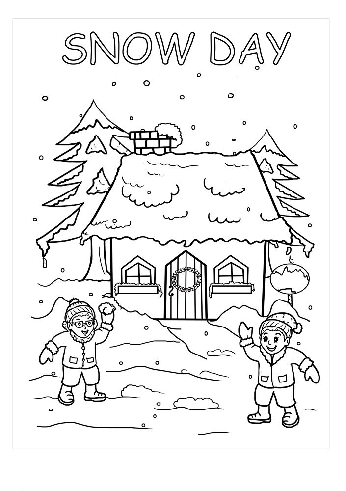 Coloring Pages Preschool Winter & book for kids.
