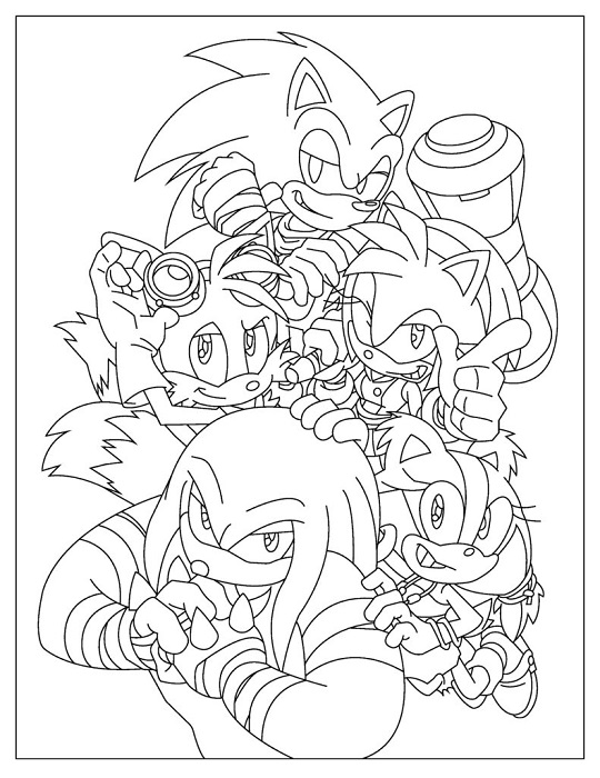 Coloring Pages Sonic Characters & coloring book.