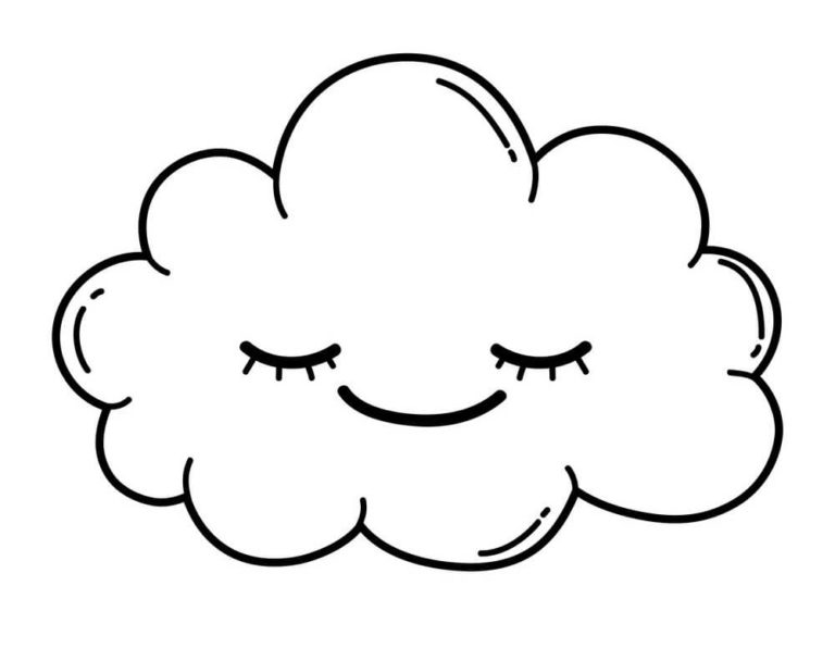 Cute Cloud Coloring Page & coloring book. 6000+ coloring pages.