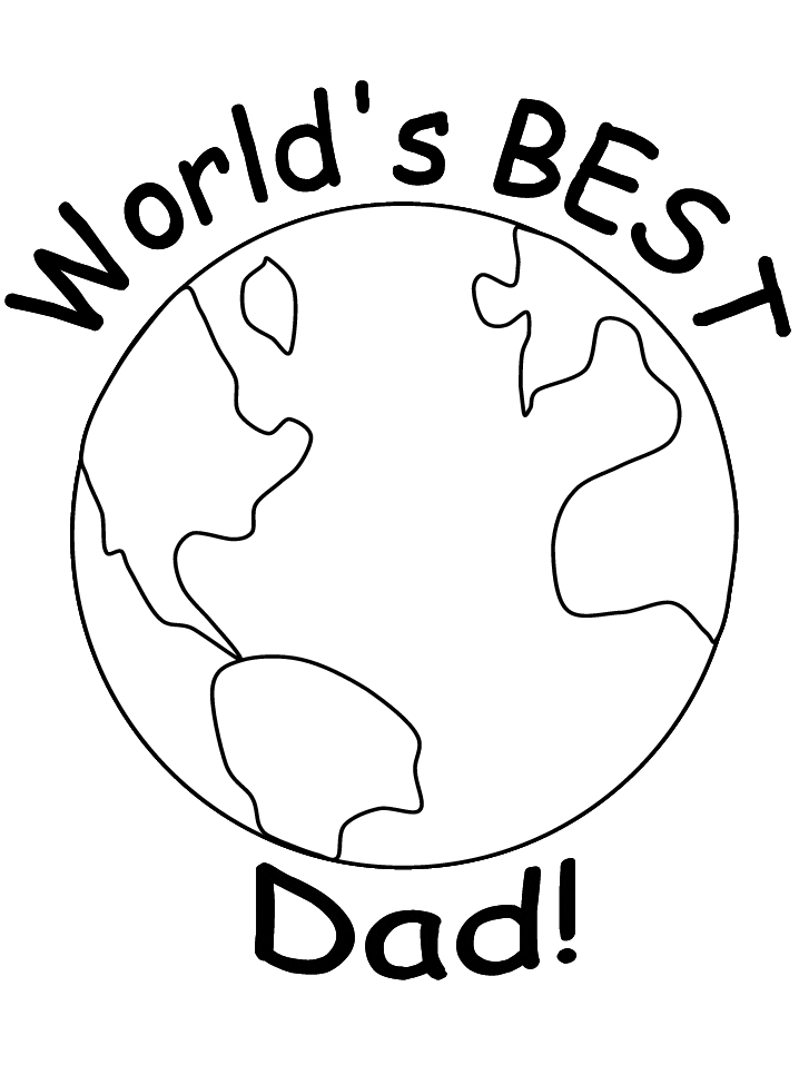 Worlds Best Dad coloring page