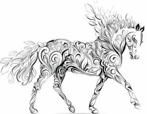 Difficult Horse Coloring Pages & Coloring Book. 6000+ Coloring Pages.