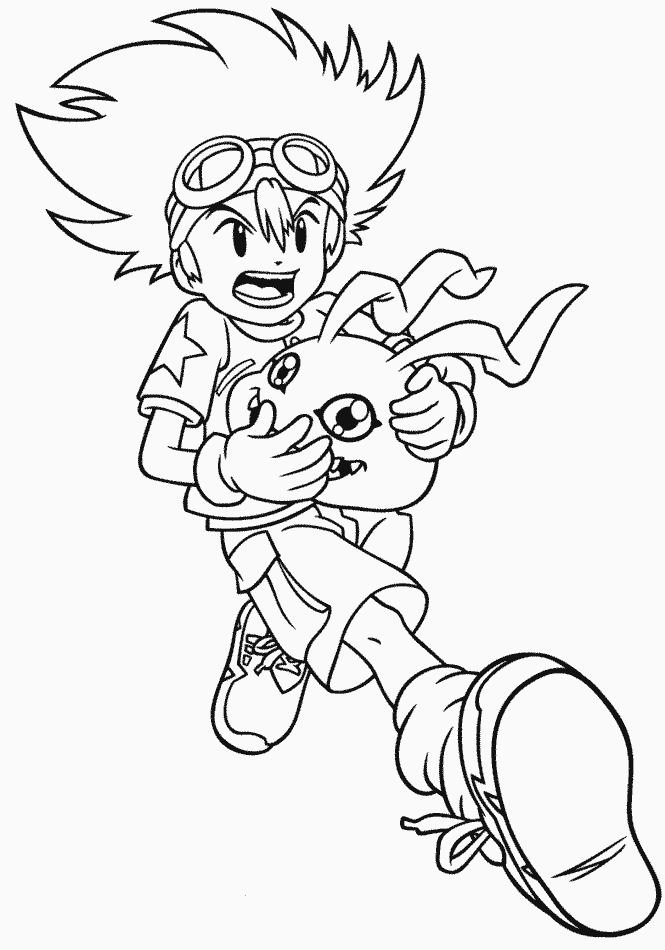 For Kids Digimon Cartoons Coloring Page & coloring book.