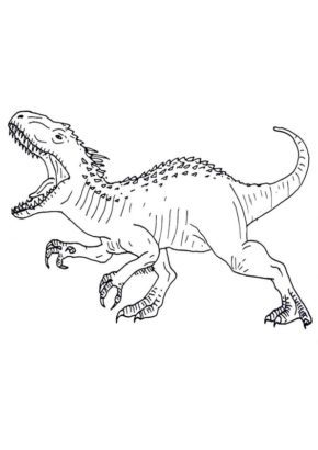 T Rex Dinosaur Coloring Page & coloring book.