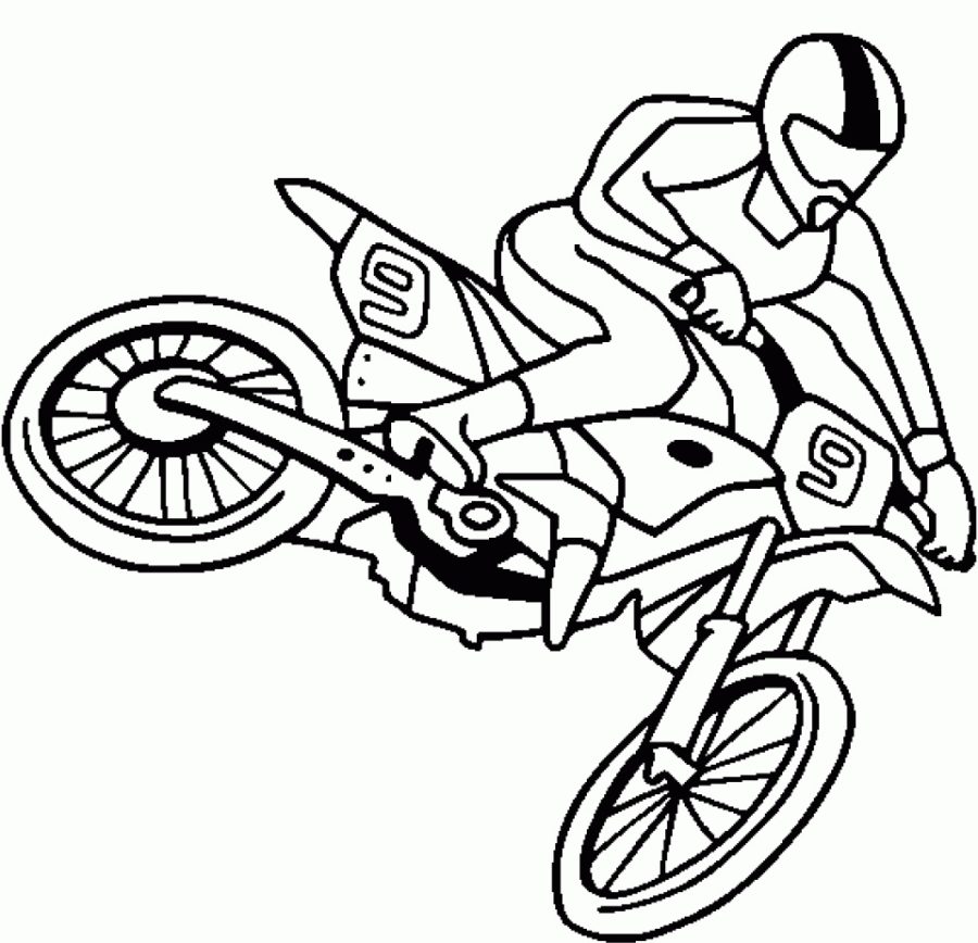 Dirt Bike Coloring Page Free