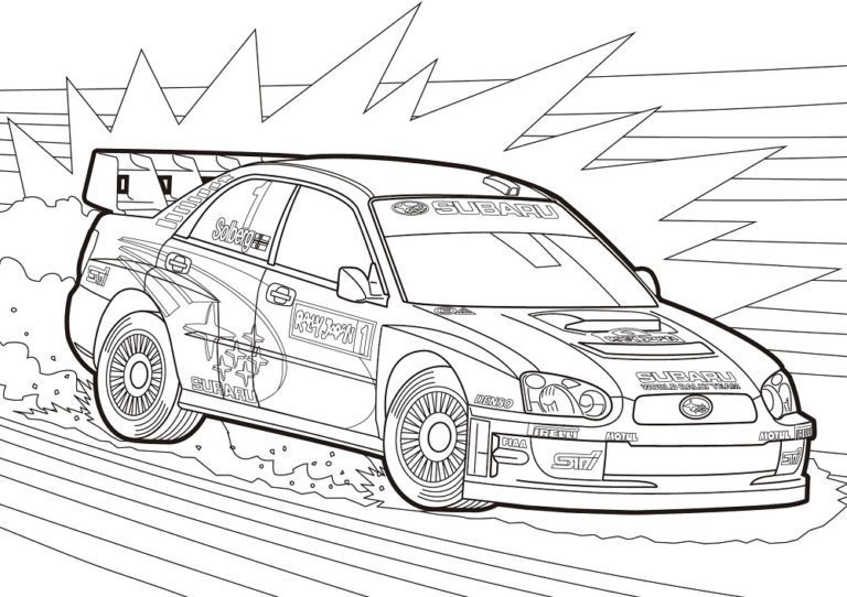 Fast Car Coloring Page & coloring book. 6000+ coloring pages.