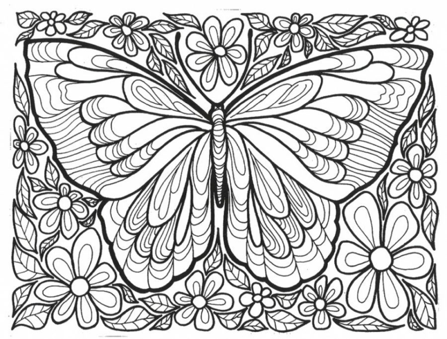 easy butterfly mandala coloring pages