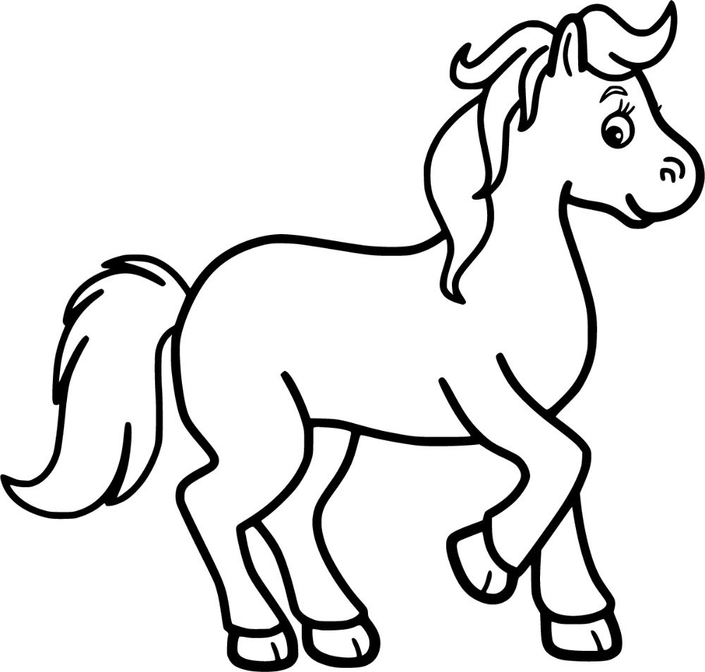 Easy Horse Coloring Pages & coloring book. 6000+ coloring pages.