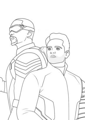 Falcon and The Winter Soldier Coloring Pages & book for kids.