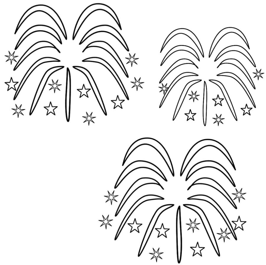 Fireworks Coloring Pages For Kids