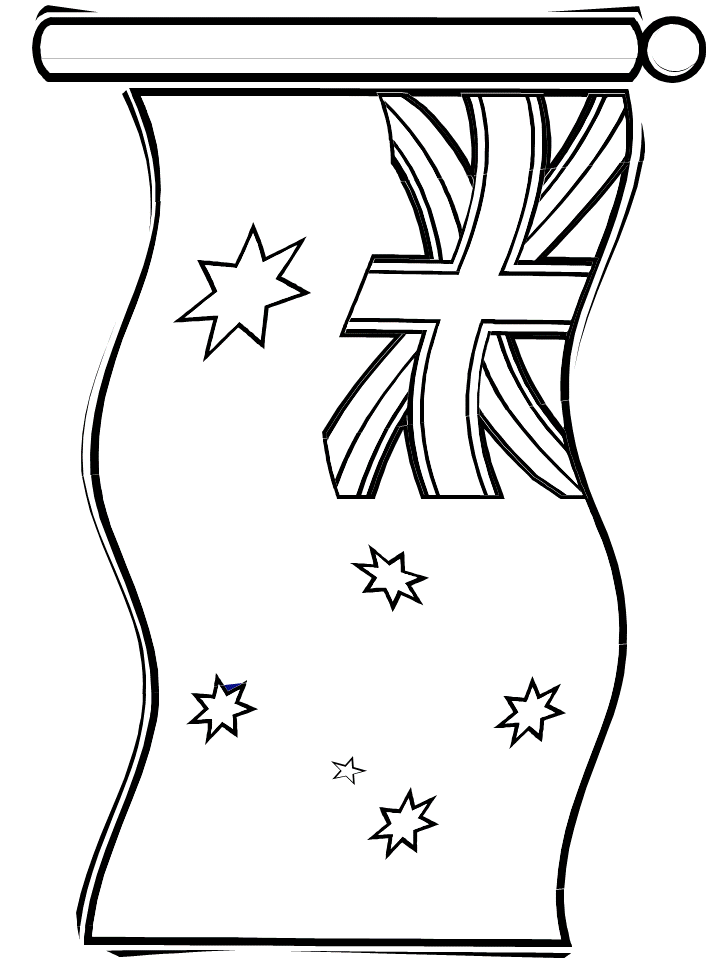Flag Australia Coloring Pages coloring page & book for kids.