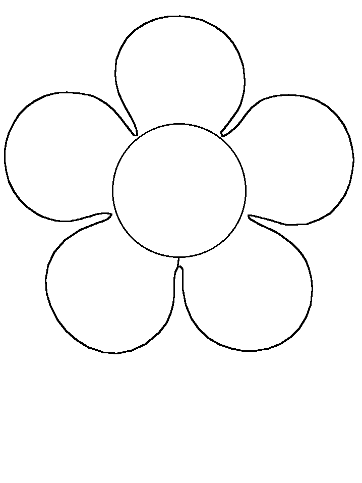 Flower Simple-shapes Coloring Pages coloring page & book for kids.
