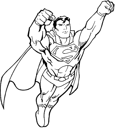 Superman Coloring Pages coloring page & book for kids.