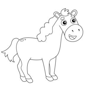 Free Horse Coloring Book Pages & book for kids.