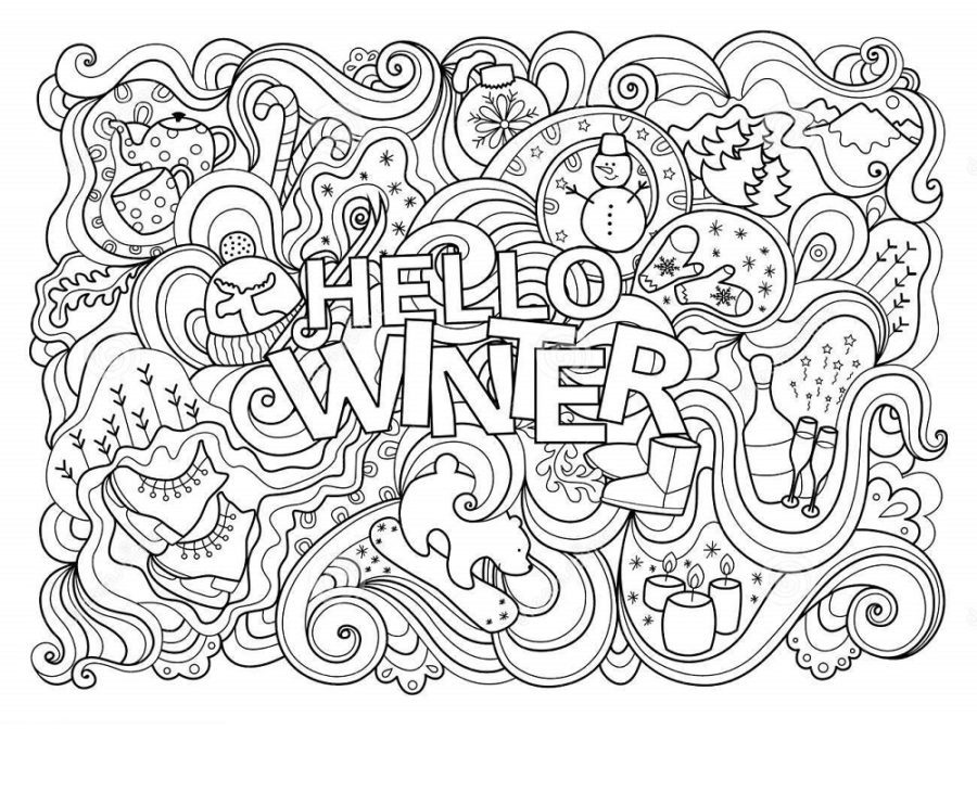 free winter themed coloring pages