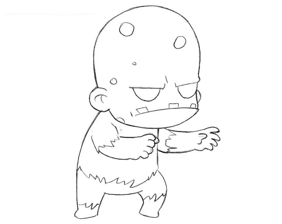 free zombie baby coloring pages