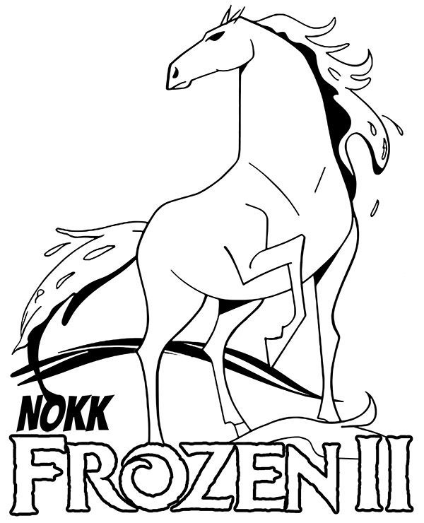 Frozen 2 Coloring Pages Water Horse & coloring book. 6000+ coloring pages.