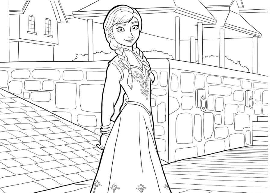 Frozen coloring pages