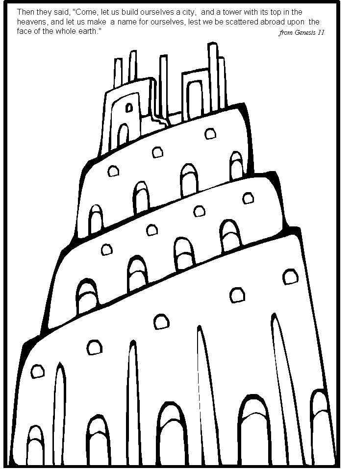 Genesis Bible Tower Coloring Pages