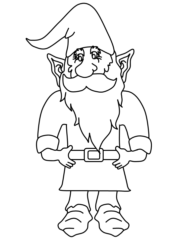 Gnome Printable Coloring Pages