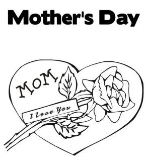 Happy Mother's Day Coloring Page & coloring book.