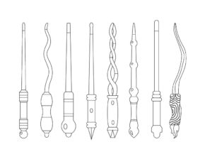 Harry Potter Wand Coloring Pages & coloring book.