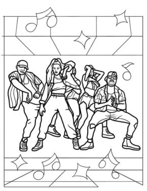 Hip Hop Dance Coloring Pages & coloring book.