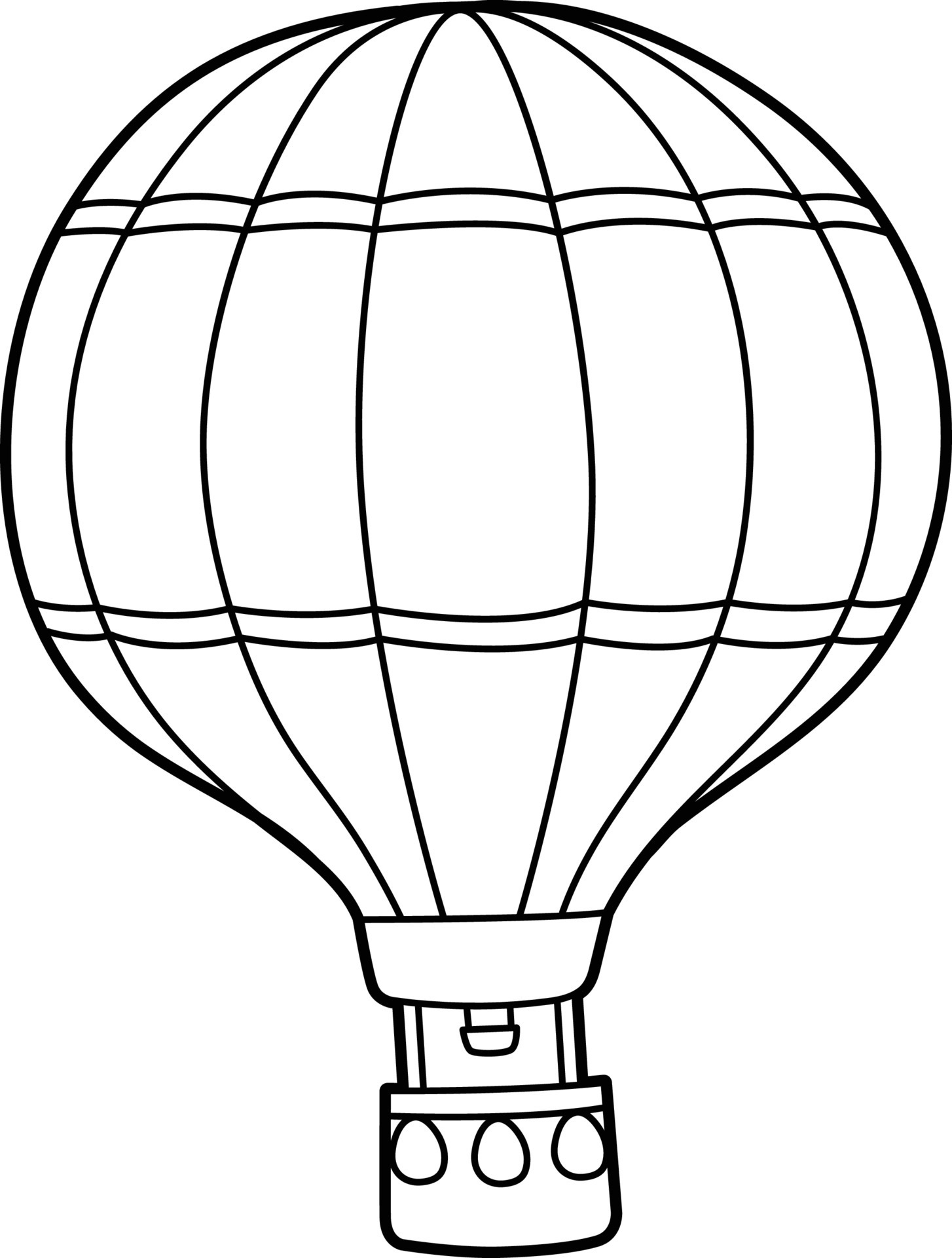 Hot Air Balloon Coloring Page And Coloring Book
