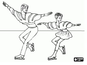 Ice Dancing Couple Coloring Page & coloring book.