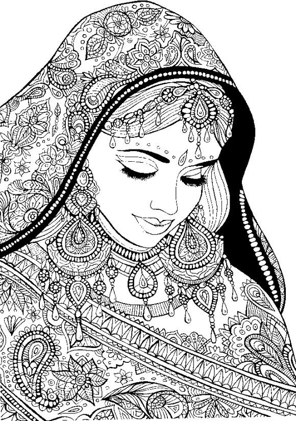 Indian Bride Coloring Pages & coloring book. 6000+ coloring pages.