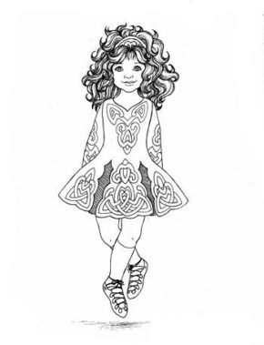 Irish Dancer Coloring Page & coloring book. 6000+ coloring pages.