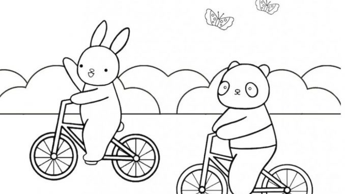 Japanese Cartoon Coloring Page coloring page & book for kids.