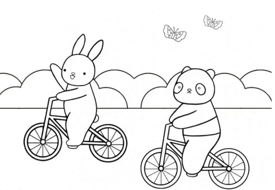 Japanese Cartoon Coloring Page coloring page & book for kids.