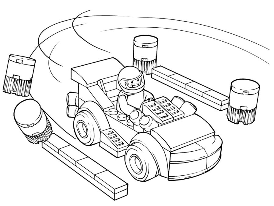 lego car coloring pages