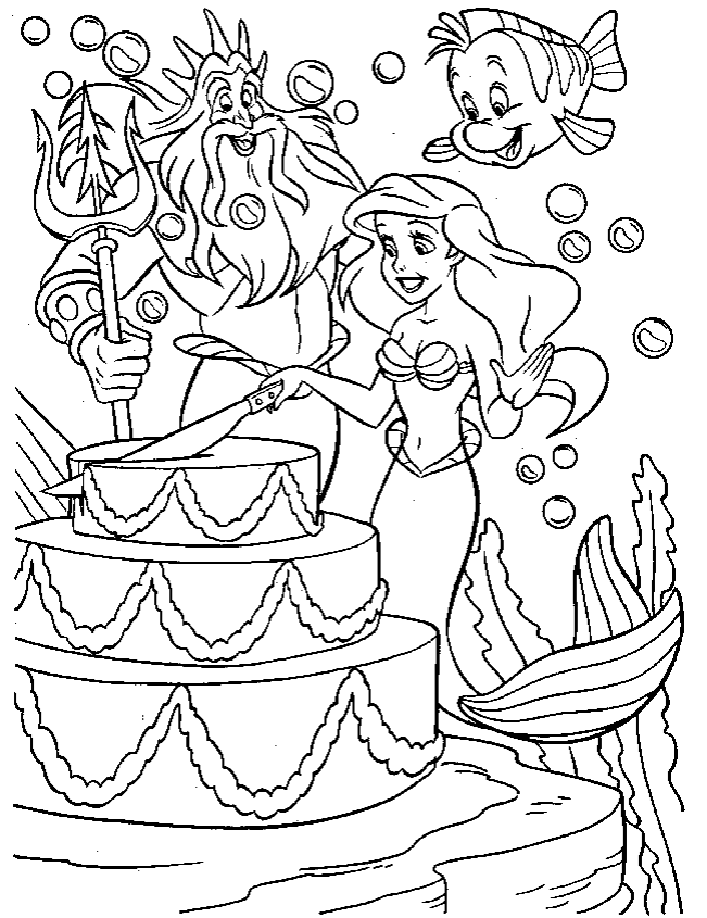 Cartoon Mermaid Coloring Pages For Kids Coloring And Drawing