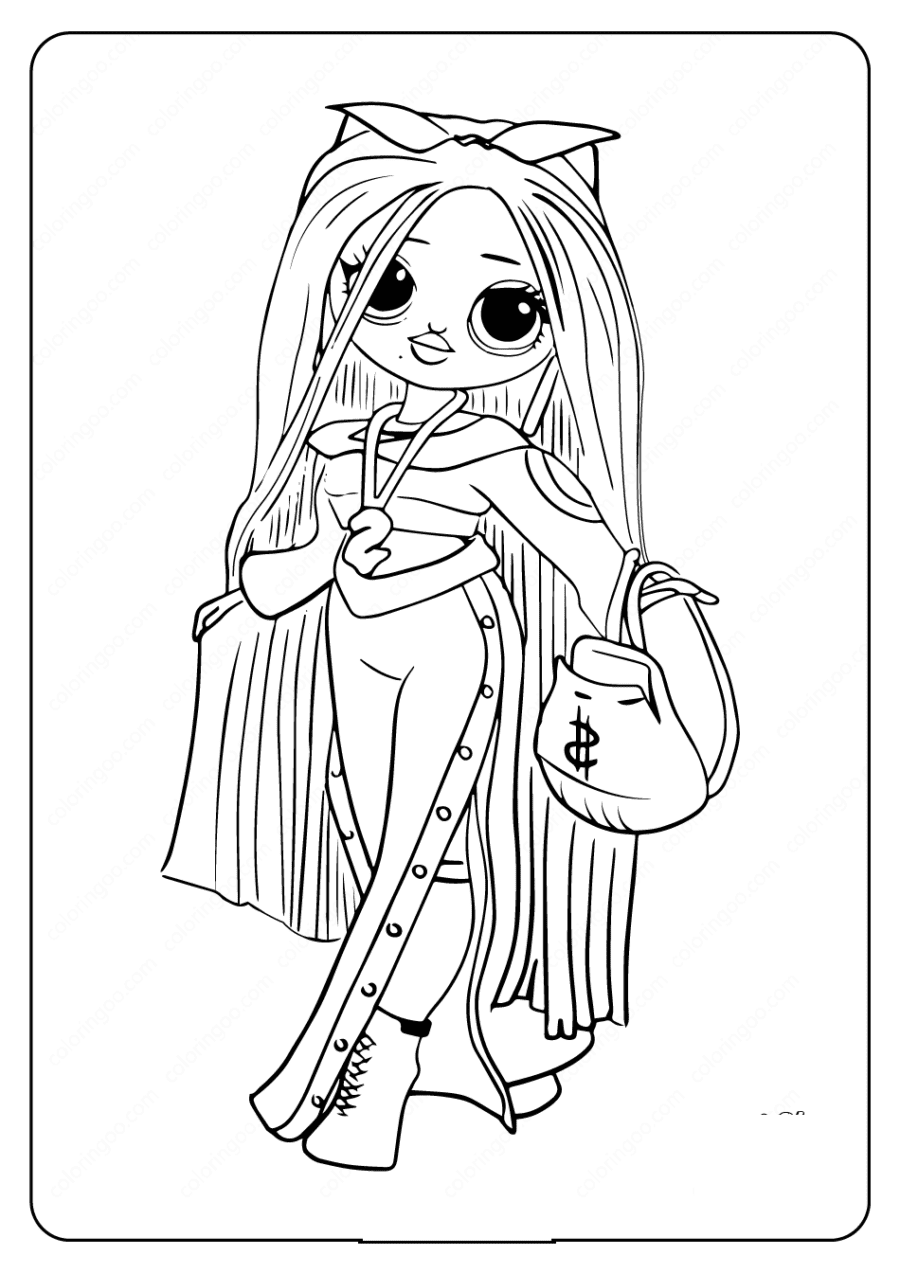 lol omg doll coloring pages