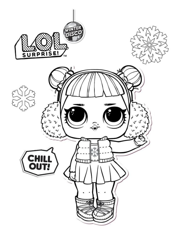 LOL Winter Disco Coloring Pages & book for kids.