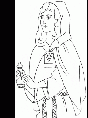 Mary Magdalene Jesus Coloring Page Coloring Pages