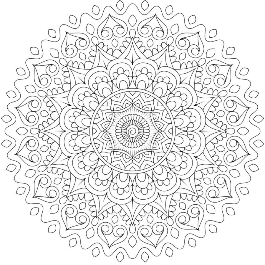 mandala winter coloring pages