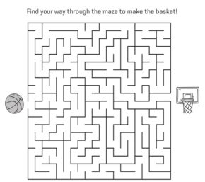 Letter B Coloring Maze & coloring book. B Maze