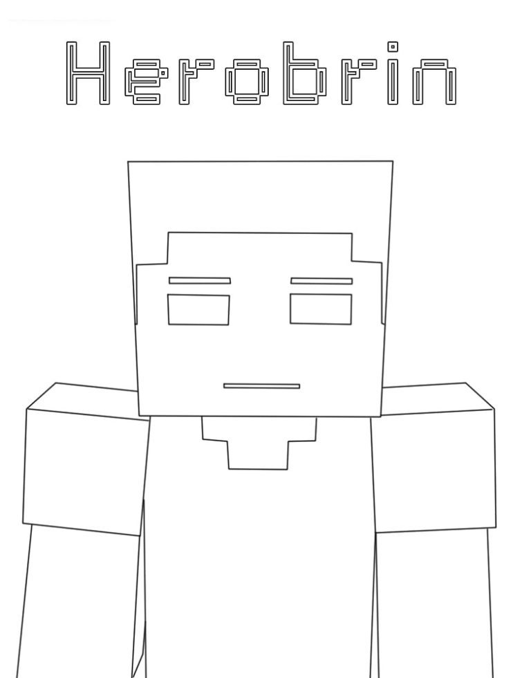 Minecraft Coloring Pages Herobrine & coloring book. 6000+ coloring pages.