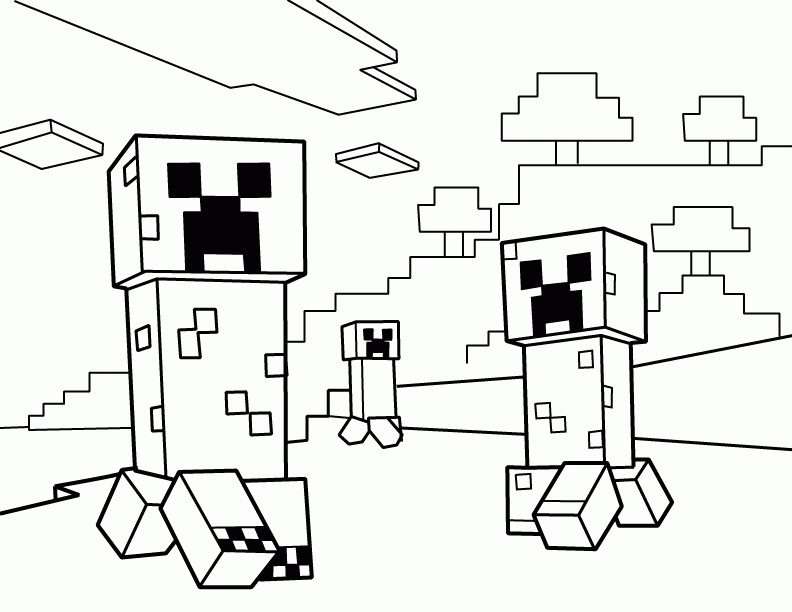 Minecraft Coloring Pages Zombie Head Craft & book for kids.