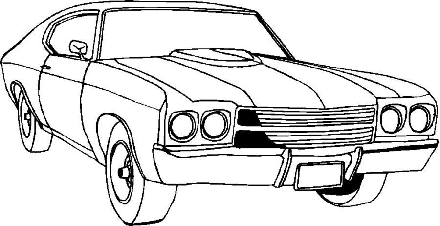 muscle car coloring pages