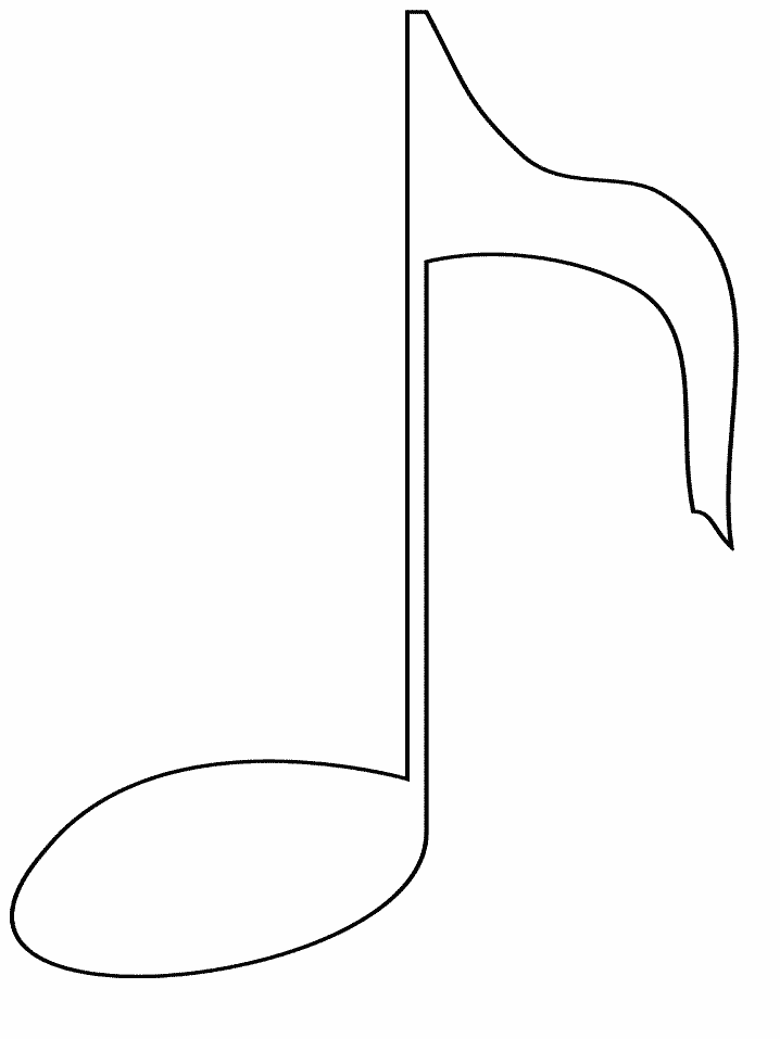 Music Note Simpleshapes Coloring Pages coloring page