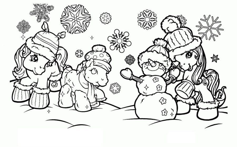 my little pony winter coloring pages