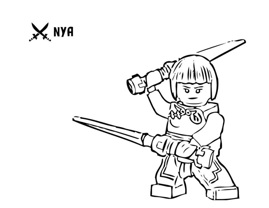 ninjago coloring pages nya water ninja